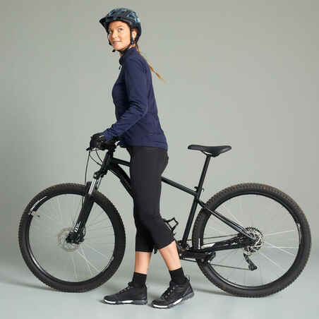 Mallas Pirata/Leggings Ciclismo MTB Explore 500 Mujer Negro