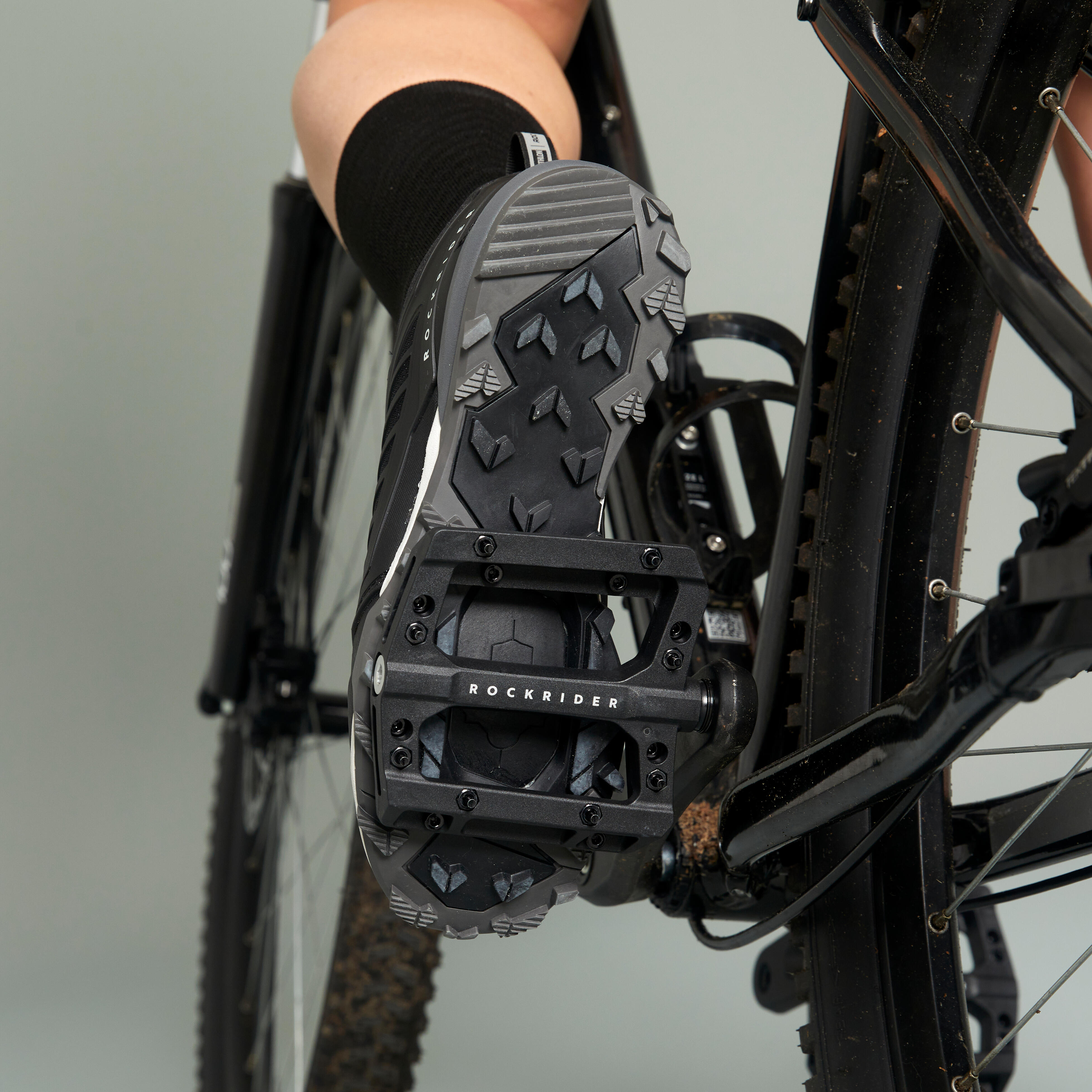 PEDALES PLATES VELO VTT 700 RESINE ROCKRIDER Decathlon