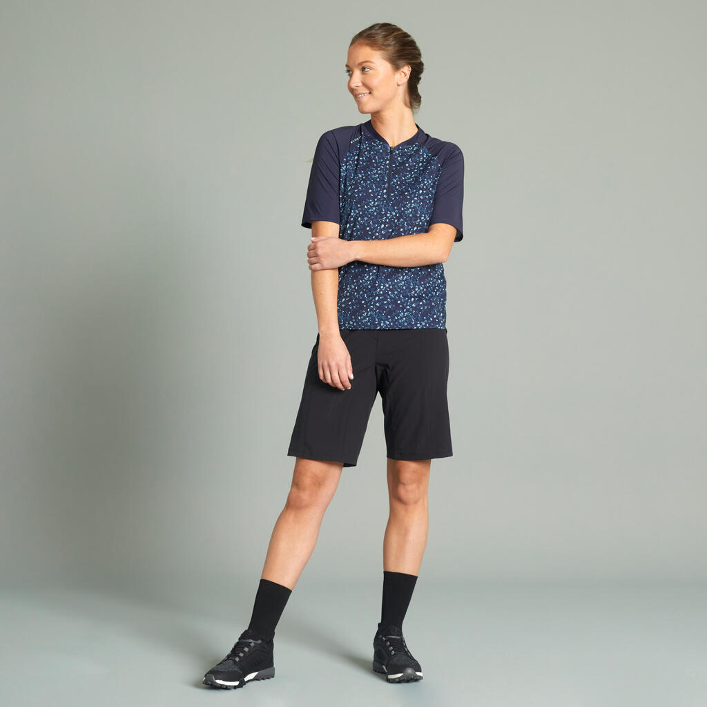 Short Ciclismo MTB Expl 700 Mujer Negro
