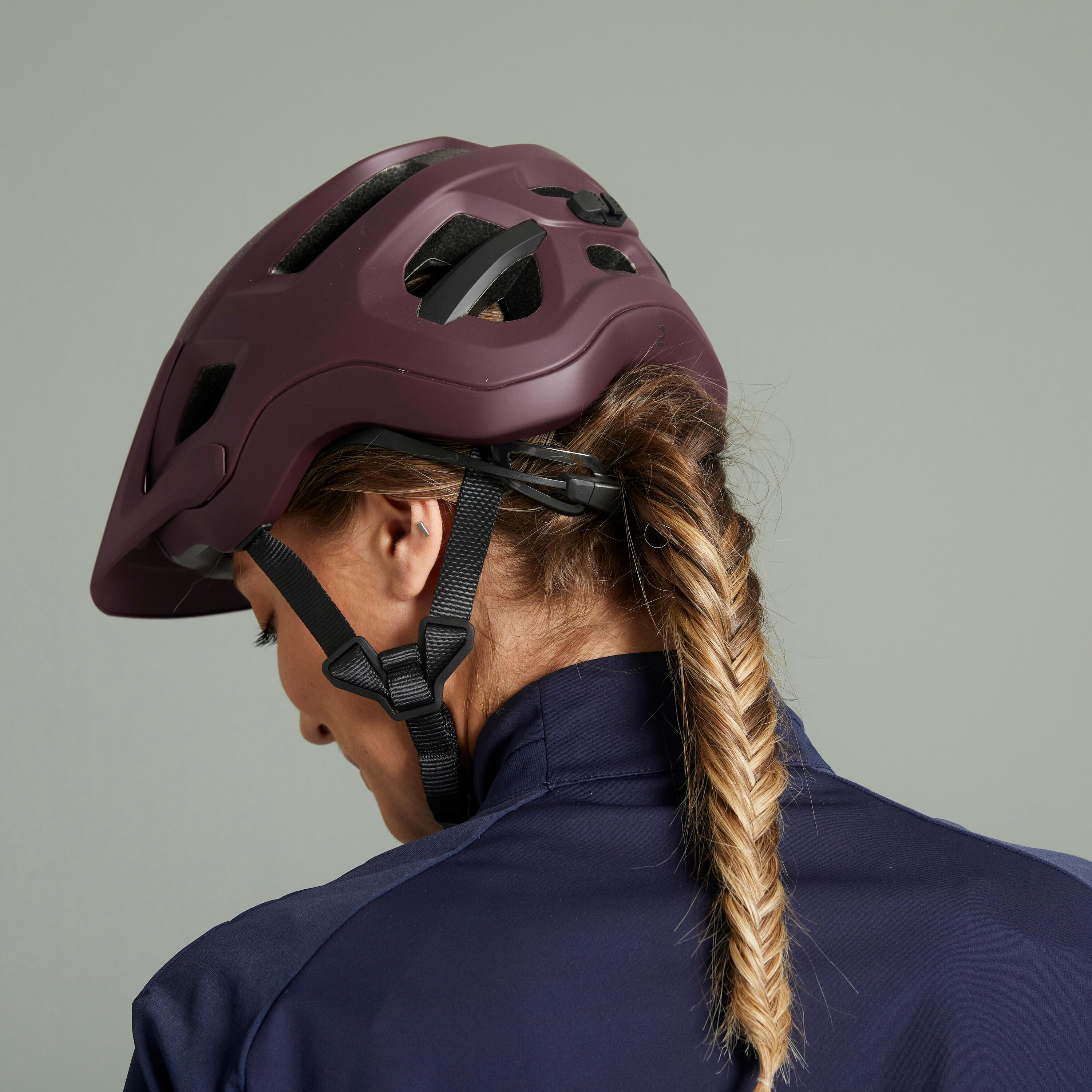ROCKRIDER Mountain Bike Helmet EXPL 500 - Burgundy
