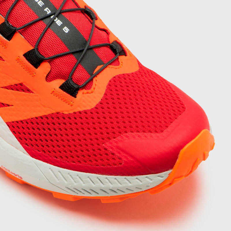 MEN'S SALOMON SENSE RIDE 5 TRAIL RUNNING SHOES GREY / RED SALOMON