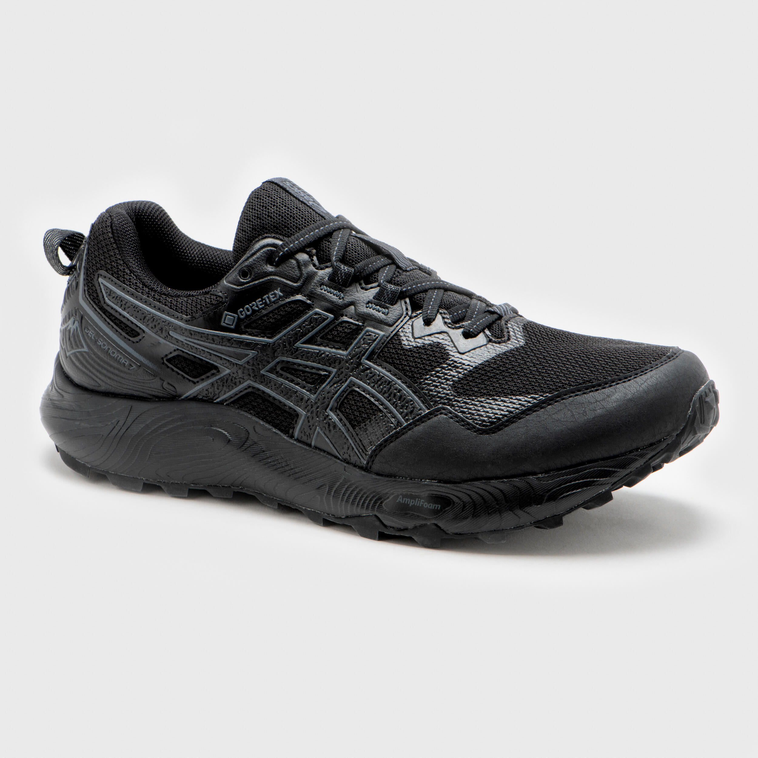 WOMEN'S ASICS GEL-SONOMA 7 GTX TRAIL RUNNING SHOES - BLACK/CARRIER GREY 3/13