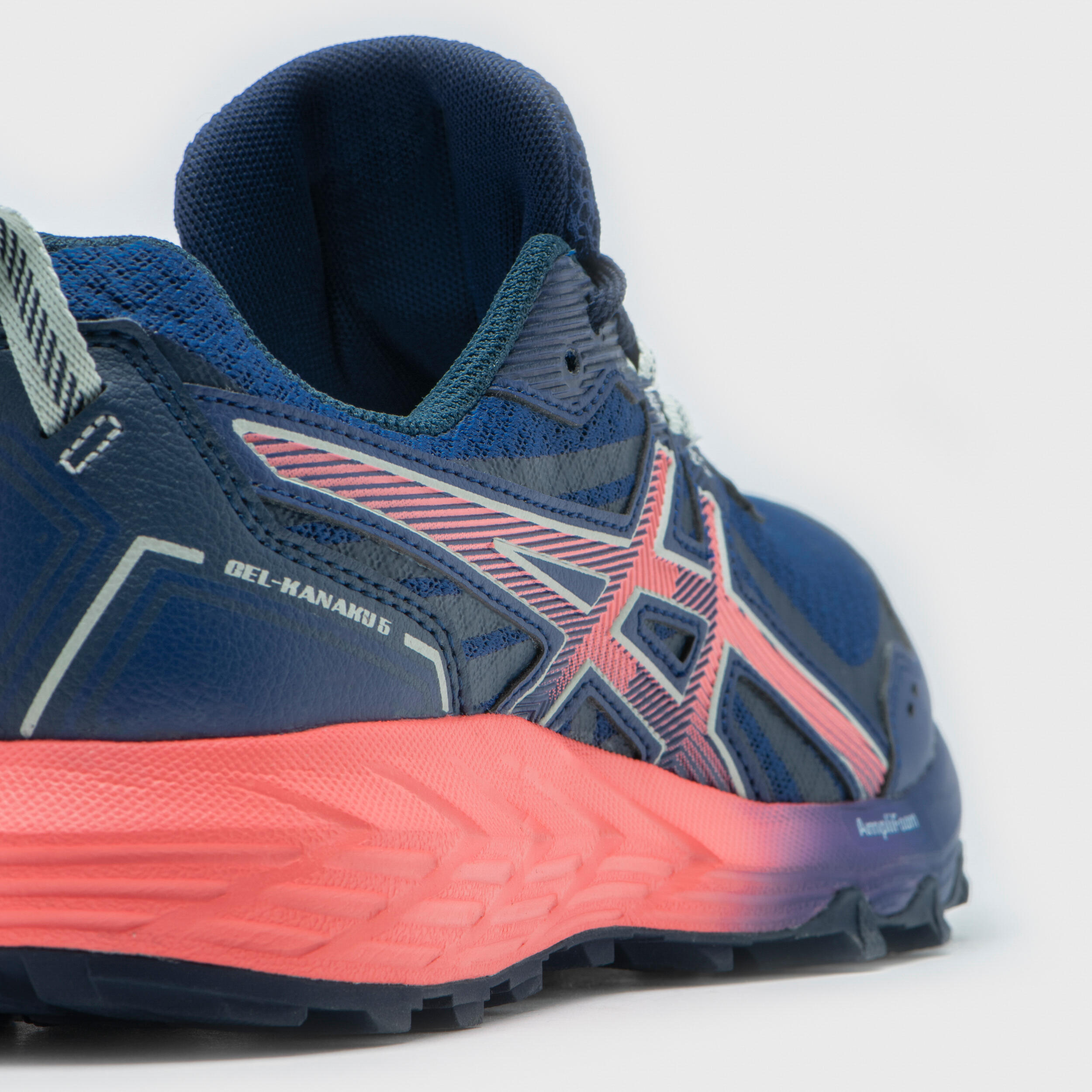 WOMEN'S ASICS GEL-KANAKU 5 TRAIL RUNNING SHOES - INDIGO BLUE/PAPAYA 12/13