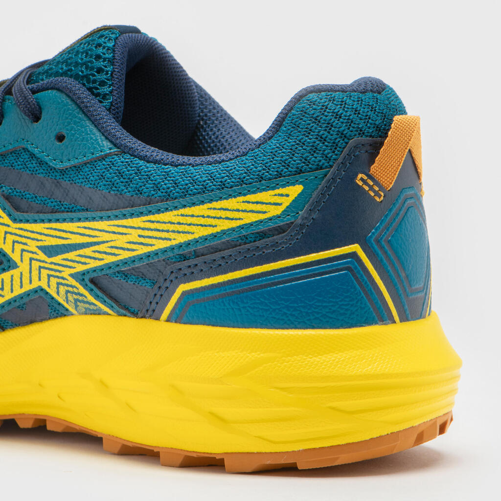 MEN'S ASICS GEL-KANAKU 5 INK TEAL TRAIL RUNNING SHOES - GOLDEN YELLOW