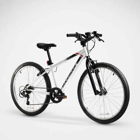 Rockrider ST 100 Kids' 24-Inch 9-12 Years Mountain Bike - White