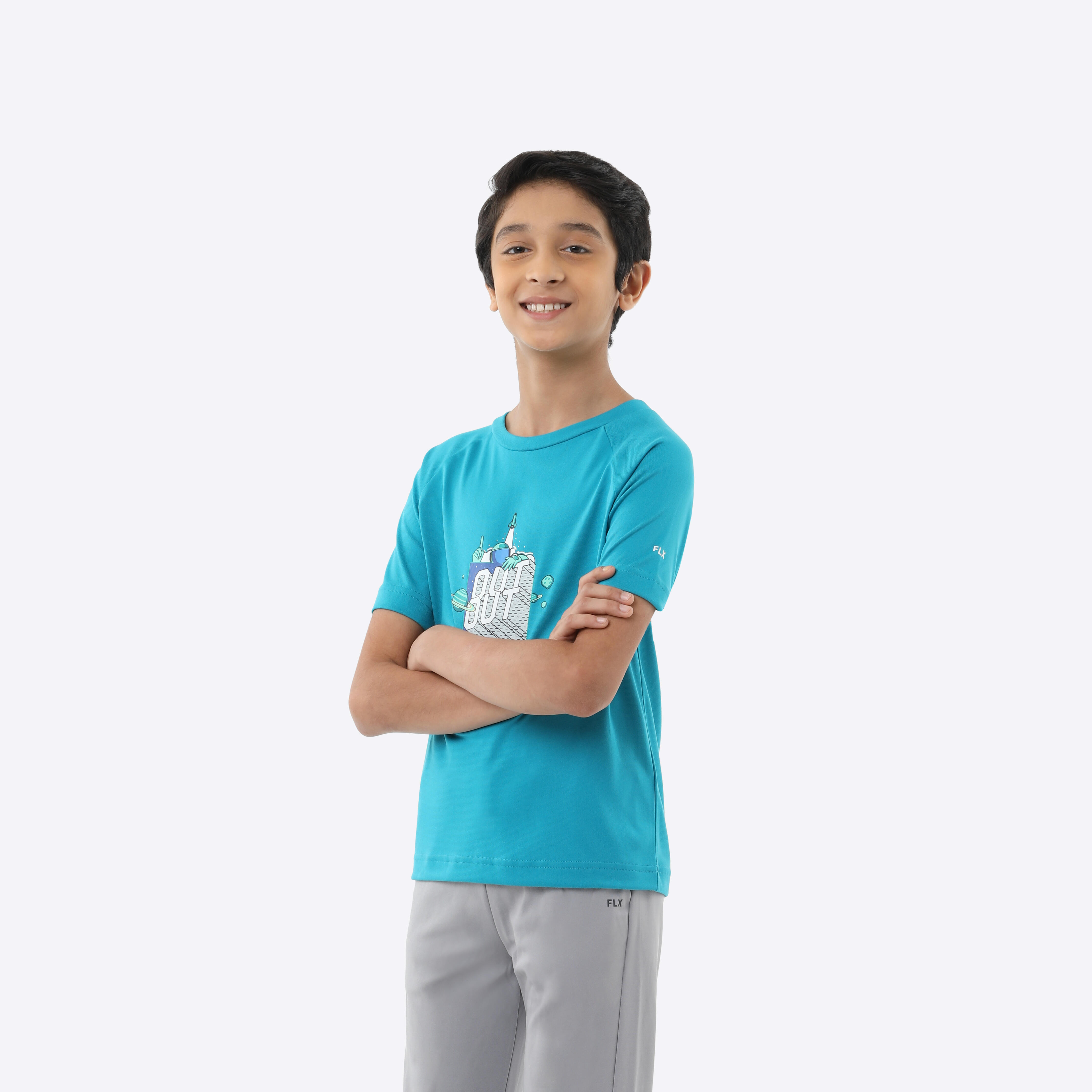 CT 500 CRICKET T-SHIRT JR TEAL GREEN