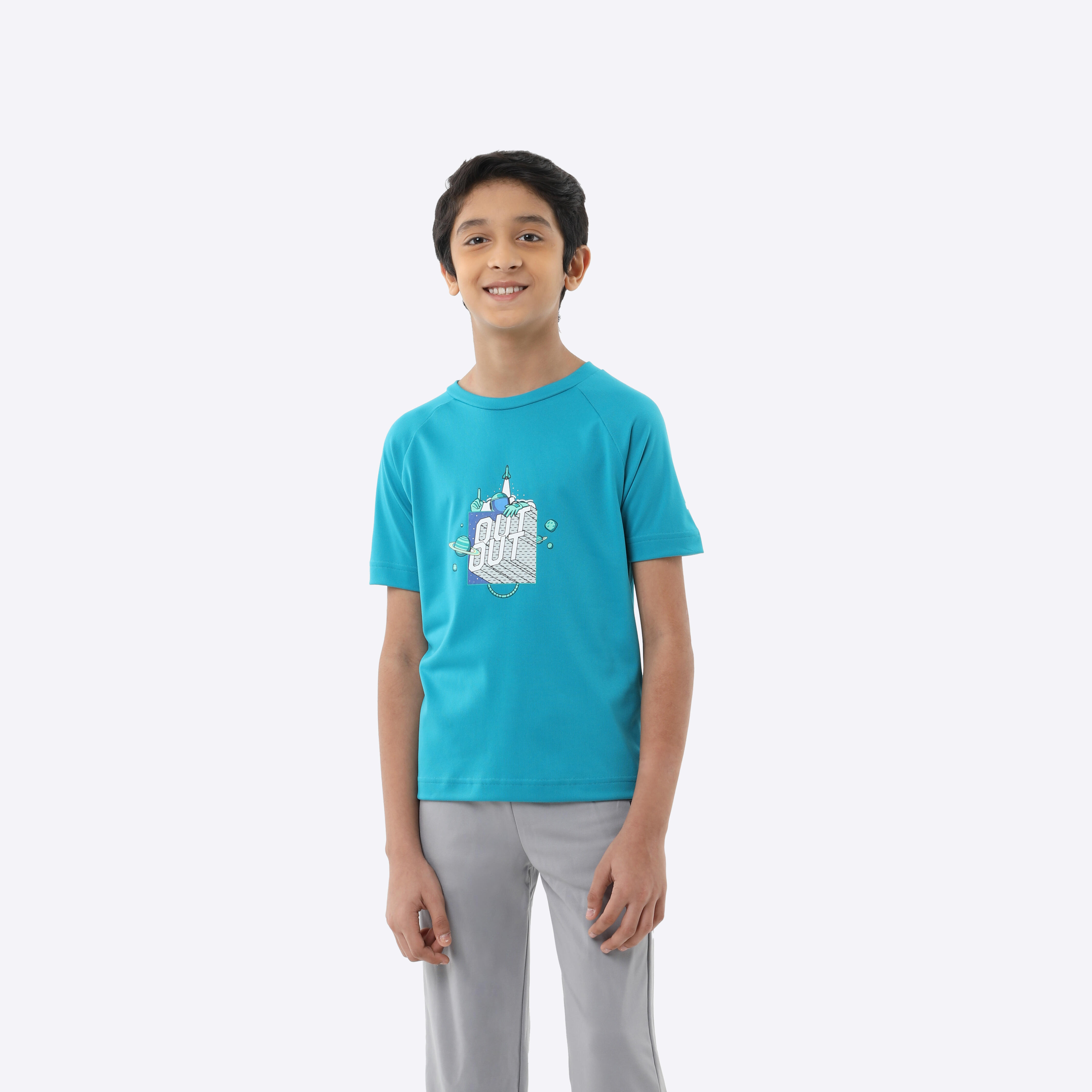 CT 500 CRICKET T-SHIRT JR TEAL GREEN