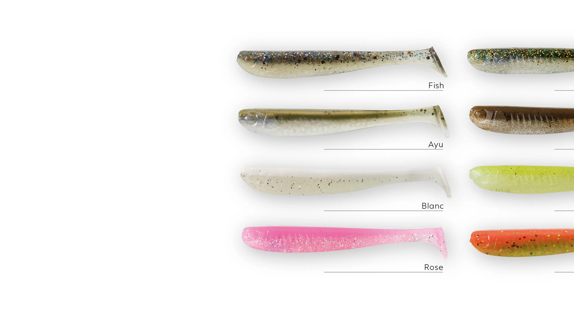 Isco artificial shad suave com aroma WXM YUBARI SHD 100 ayu