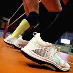 Zapatillas Voleibol de Hombre Allsix FIT 500 Blancas Amarillas - Decathlon