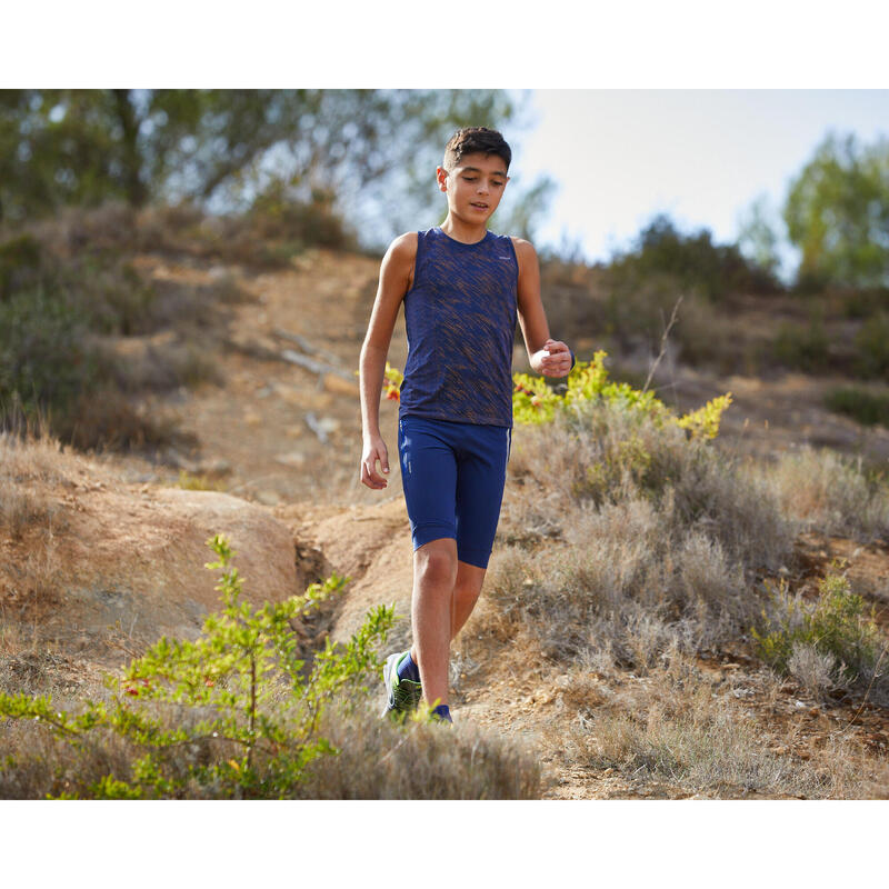 Dětské běžecké tílko Kiprun Care modro-oranžové 