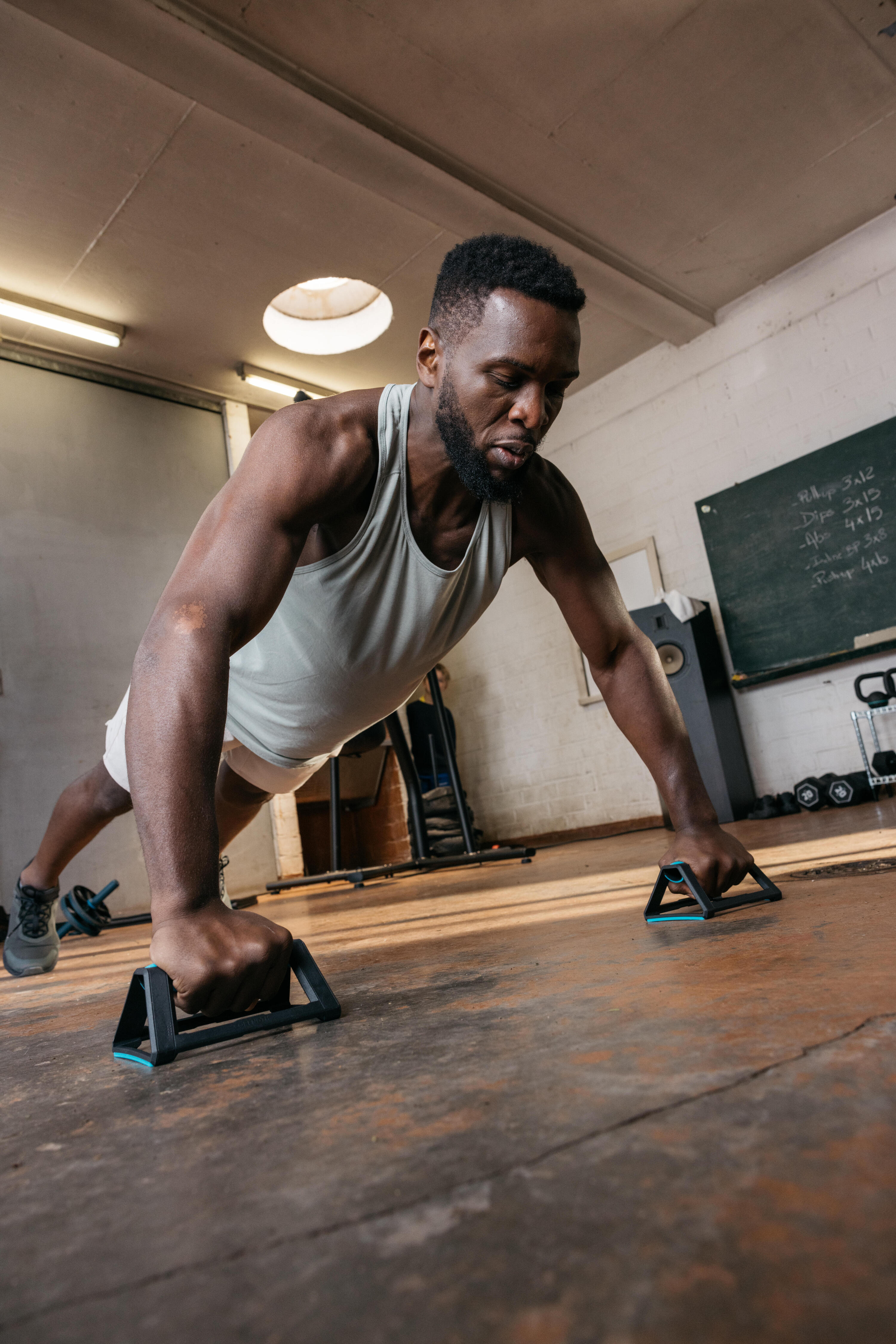 Griffe für Liegestütze - Push-up Bars 500 Blau 7/8