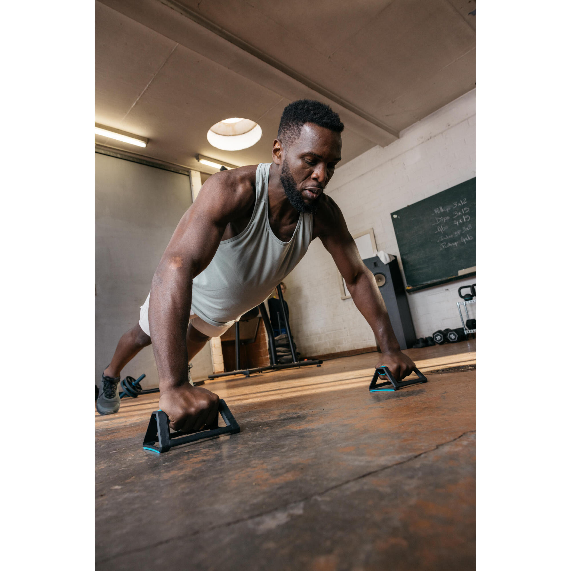 Pegas para Flexoes PUSH UP BARS 500 Azul CORENGTH Decathlon
