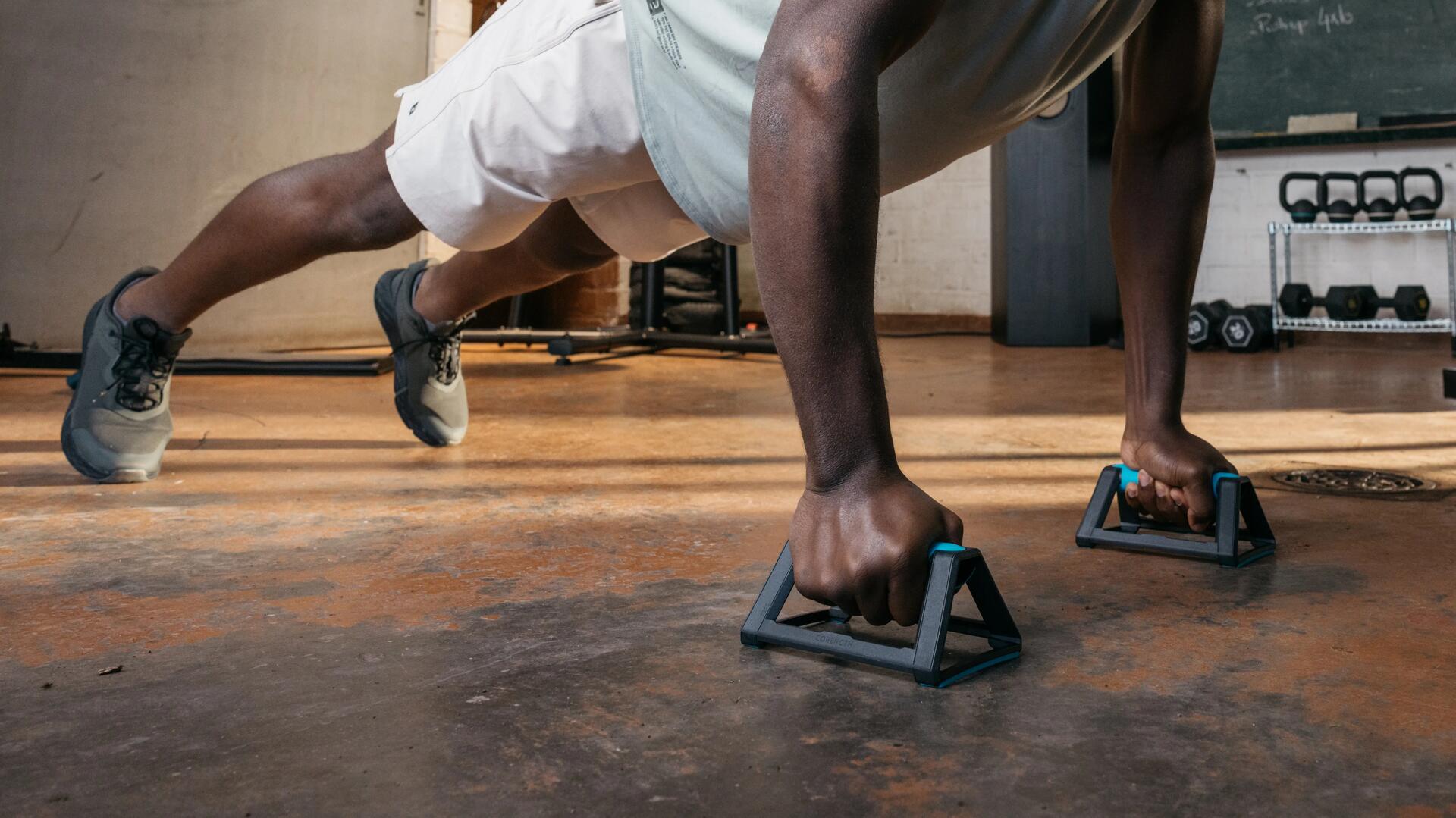 READAEER Poignées De Pompes - Barres De Push-up - Appui Mains Confortable - Charge Max 100kg - Pour Musculation Pectoraux Et Bras