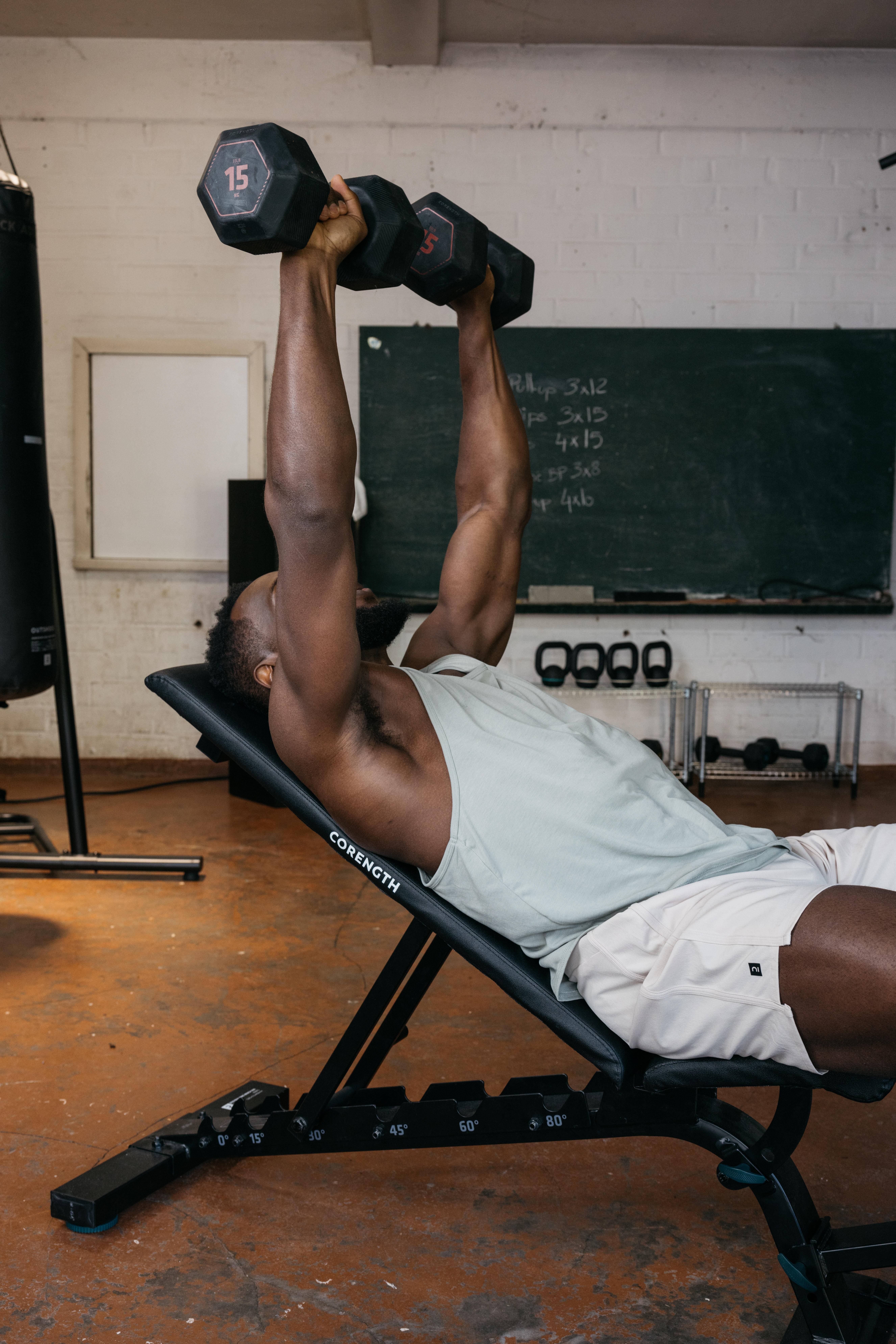 15 kg Cross-Training Hex Dumbbell - Black - CORENGTH