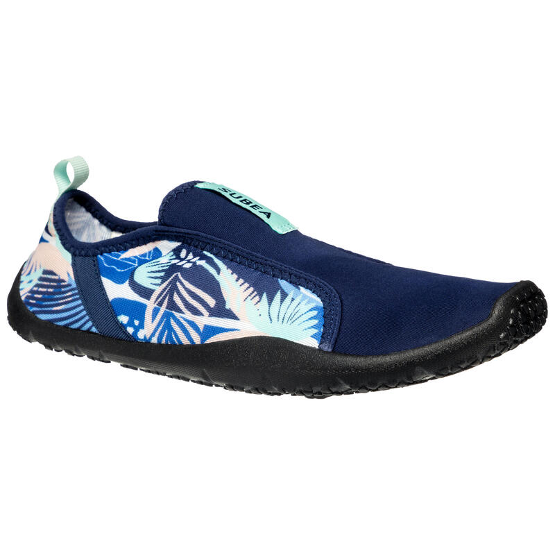 Scarpe da scoglio adulto AQUASHOES 120 LEAF DREAM suole nere