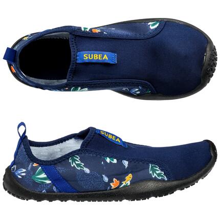 Chaussures aquatiques élastiques Adulte - Aquashoes 120 Med sea semelles noires