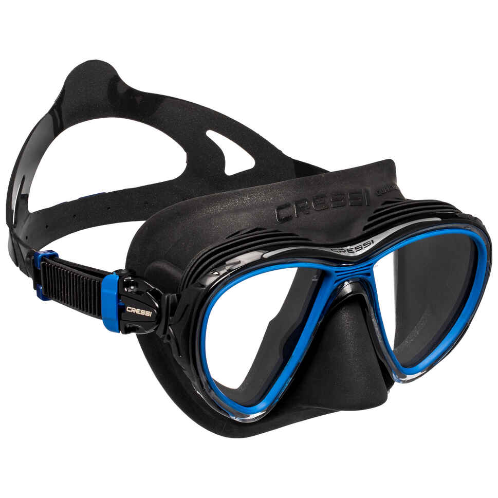 Tauchmaske Cressi Quantum schwarz/blau CRESSI DECATHLON