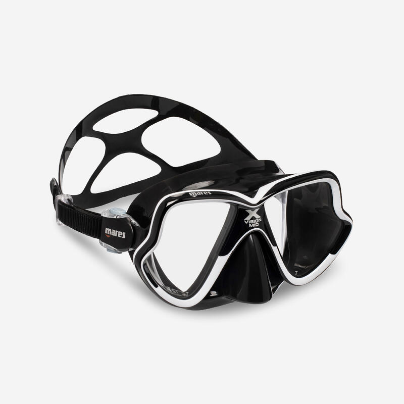 Mască scufundări - MARES X-Vision Mid 2.0 Negru Adulți