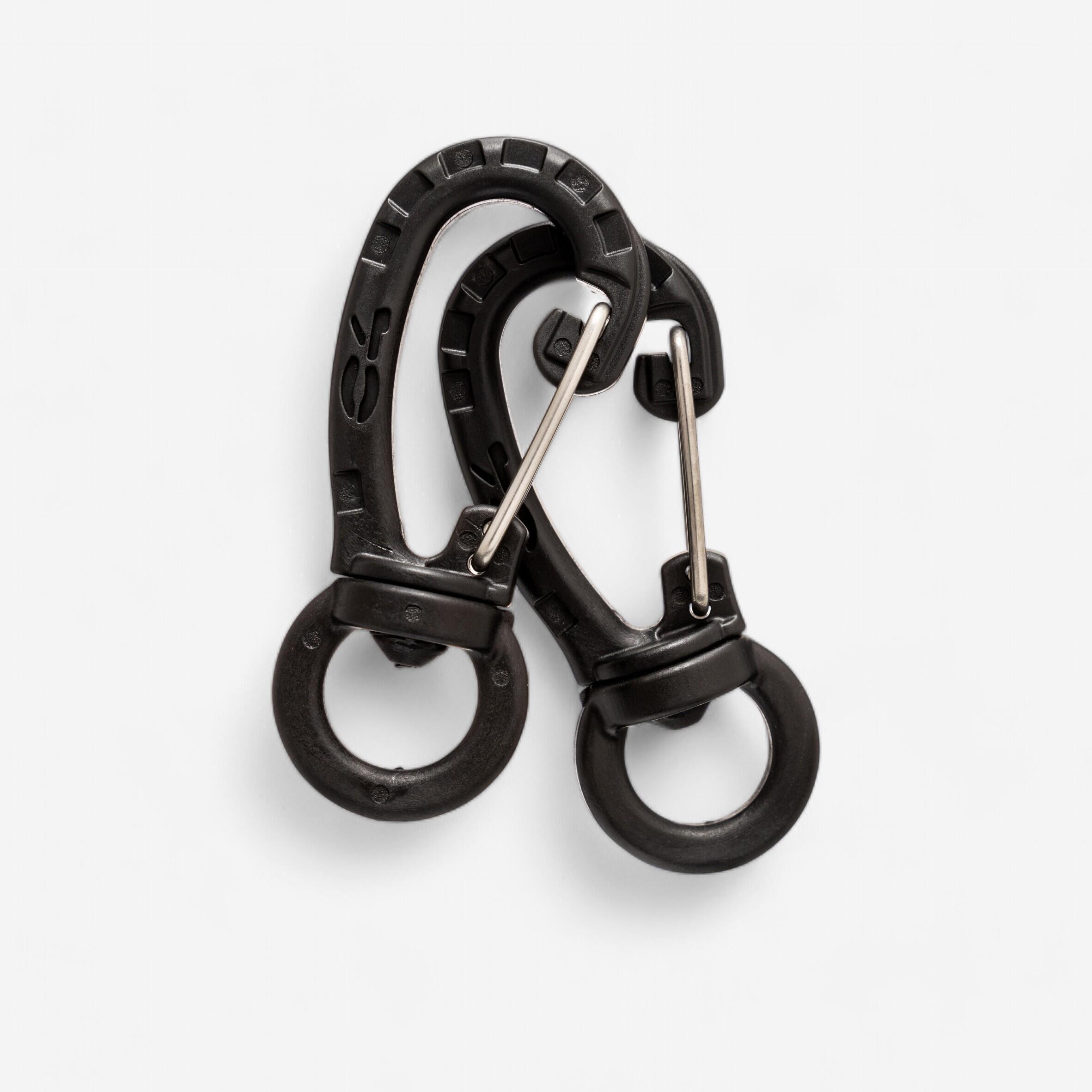 C4 Carbon - Kit 2 Mousquetons Nylon Pivotants C4 Carbon Pour La Chasse Sous-marine - Mousqueton - Snorkeling Plongee Chasse Ss Apnee - - Taille Unique