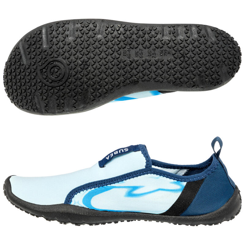 成人款彈性水陸兩用鞋120－藍色波浪款