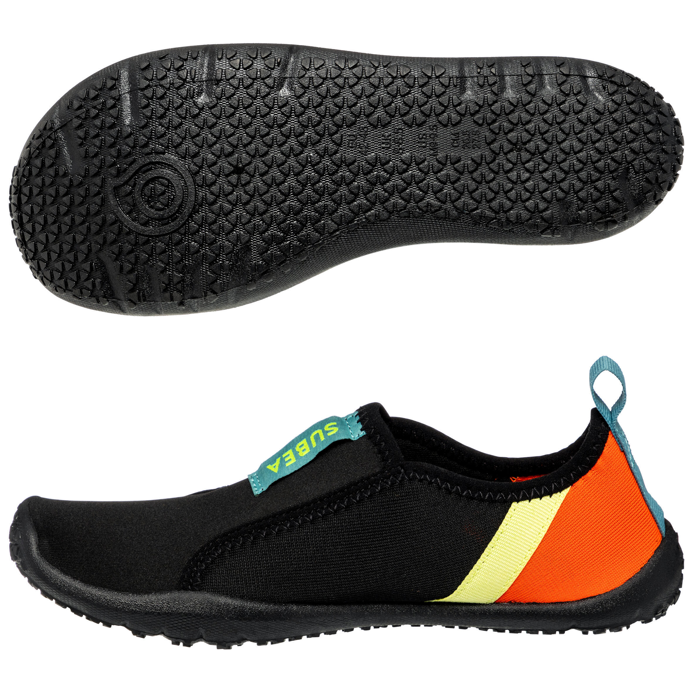 Kid's elasticated aquashoes - Aquashoes 120 black orange 4/7