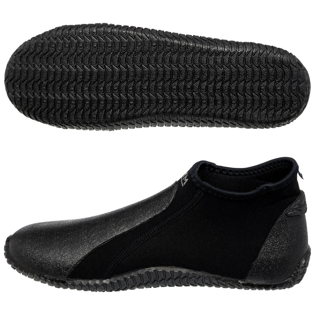 Neoprénové topánky nízke 3 mm čierne