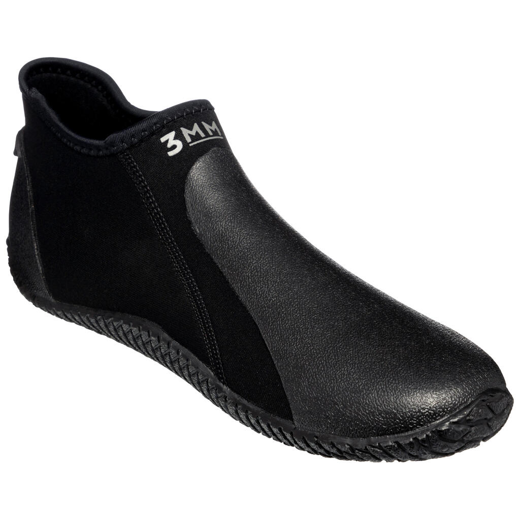 Neoprenschuhe niedrig Tauchen  3 mm - schwarz