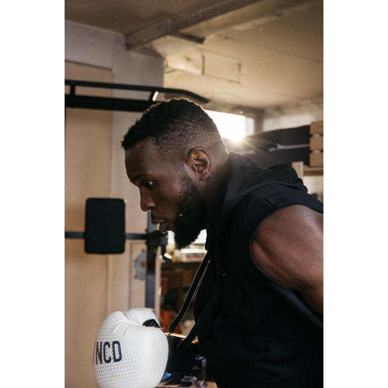 LUVAS DE BOXE 500 - BRANCO/AZUL