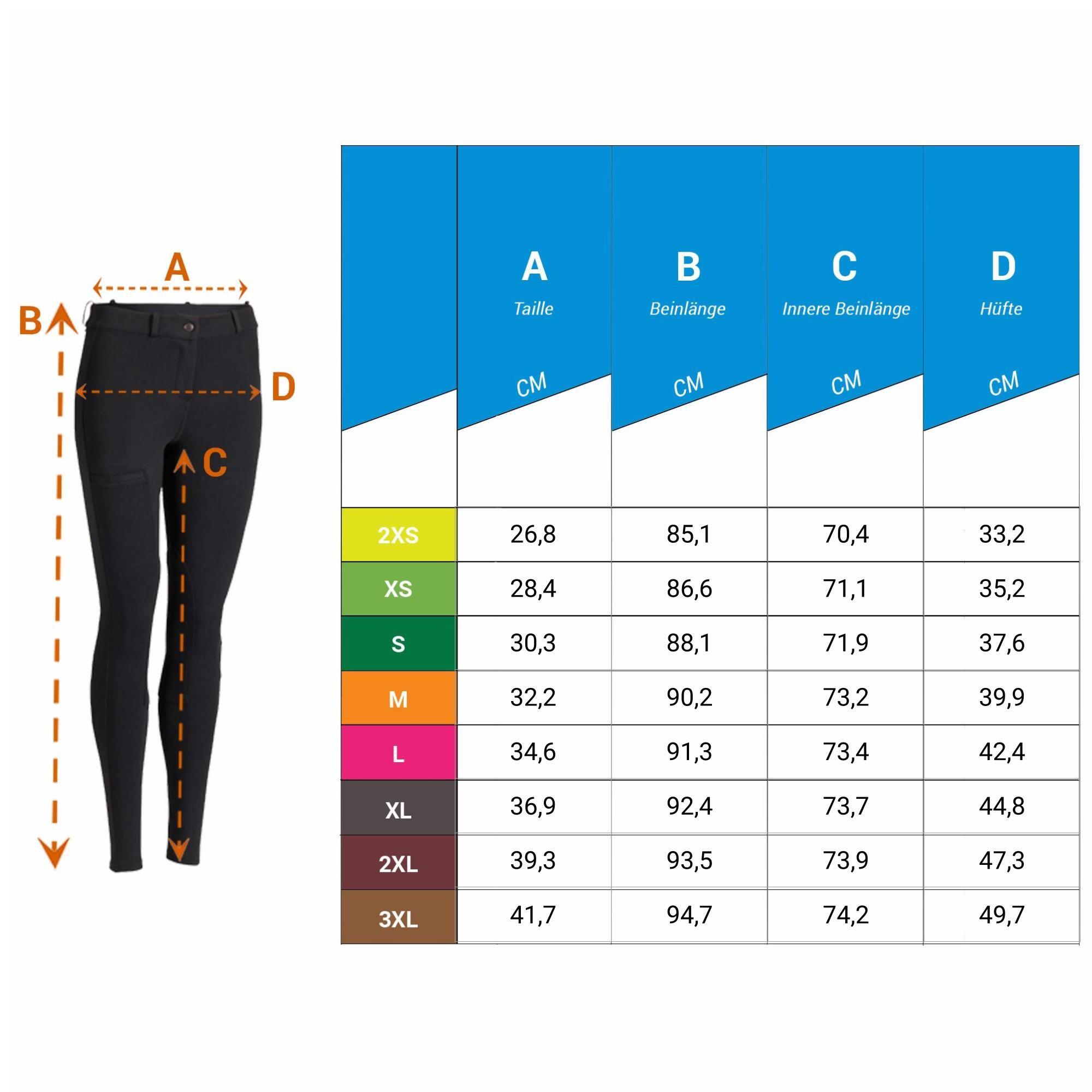 Reithose 100 Damen schwarz 9/15