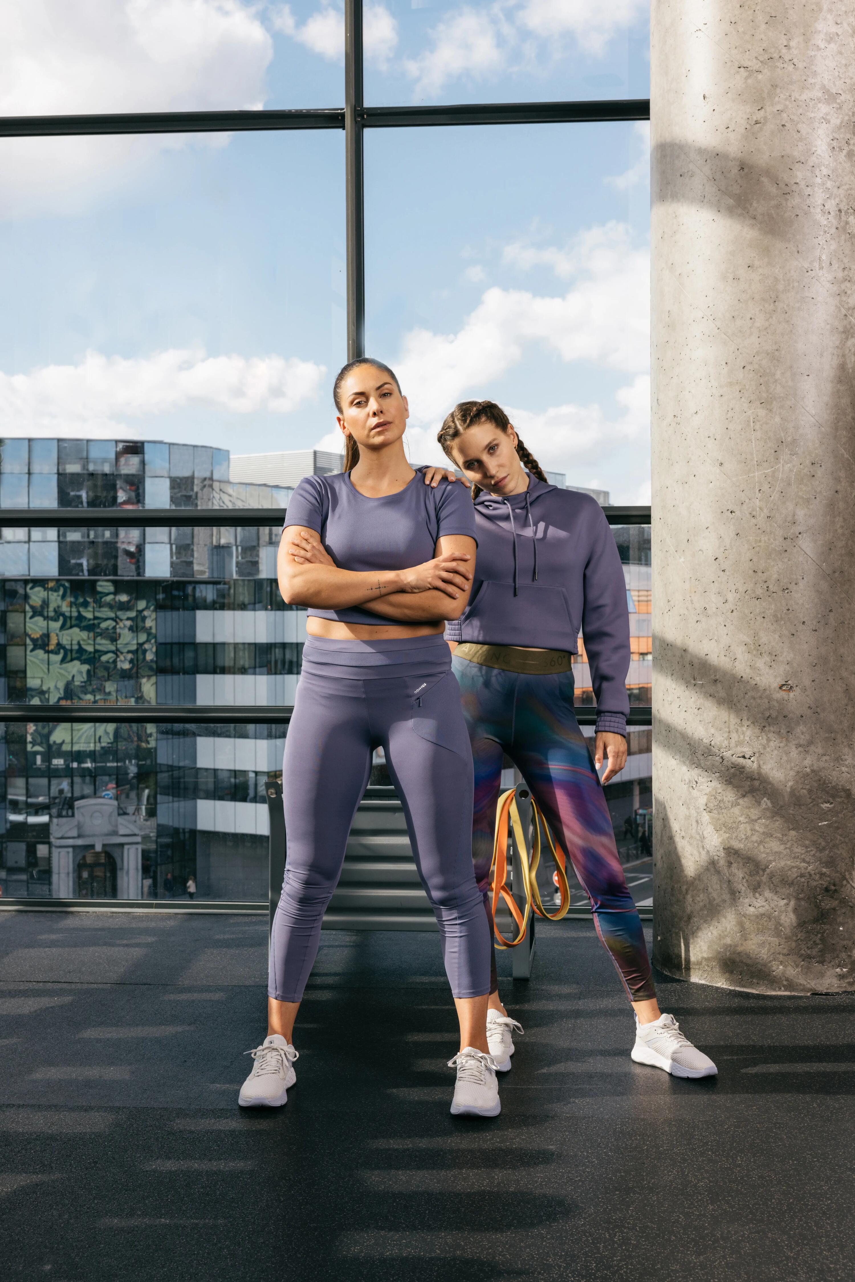 Cardio Fitness Cropped Hoodie - Purple 8/10