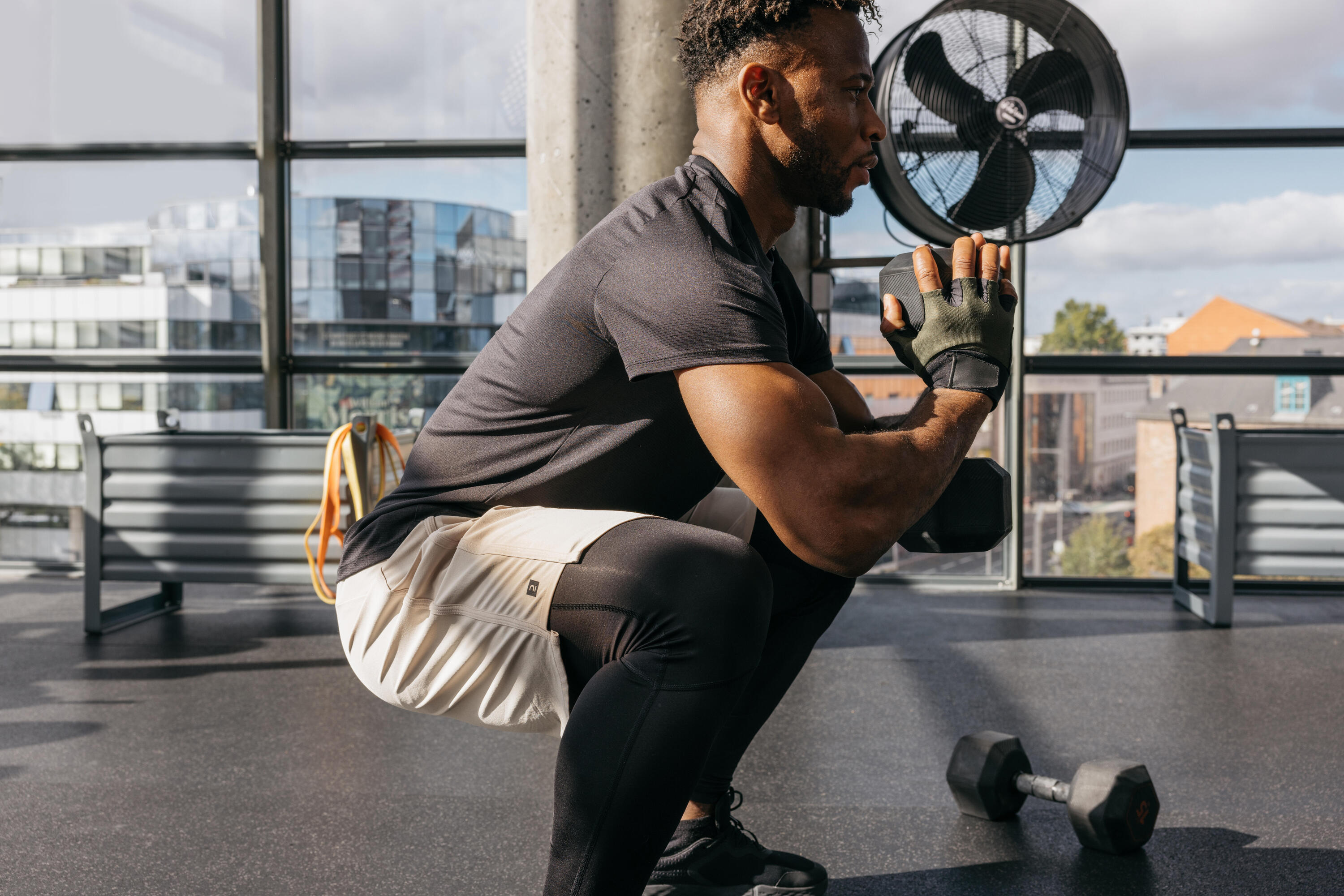 Gants musculation confort - Kaki 9/9