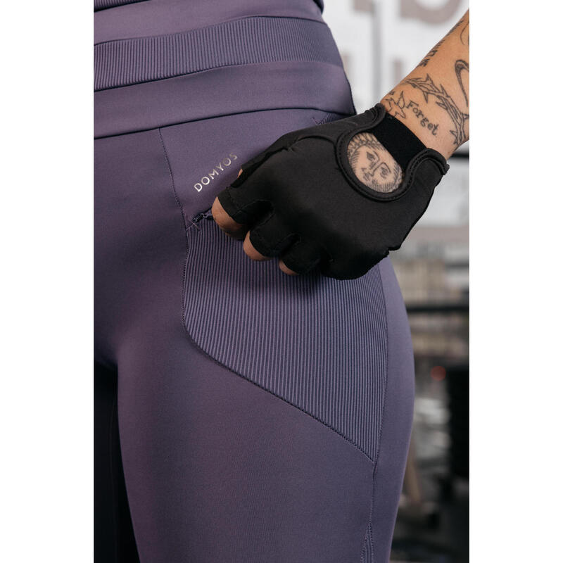 Women's Ventilated Weight Training Gloves - Grey