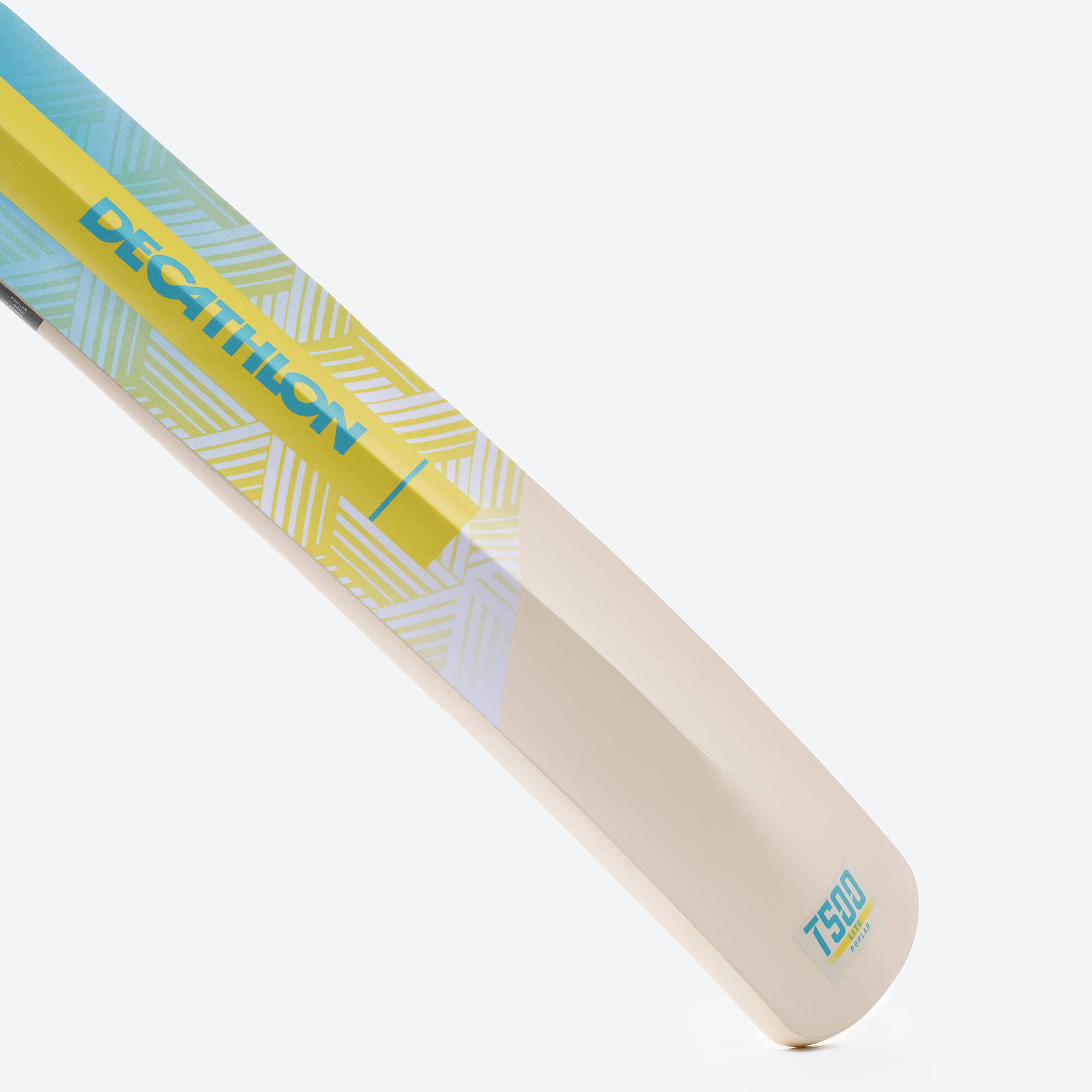 Kids Cricket Bat Size 4 for Tennis Ball T500 Light - Lime & Turquoise -  5