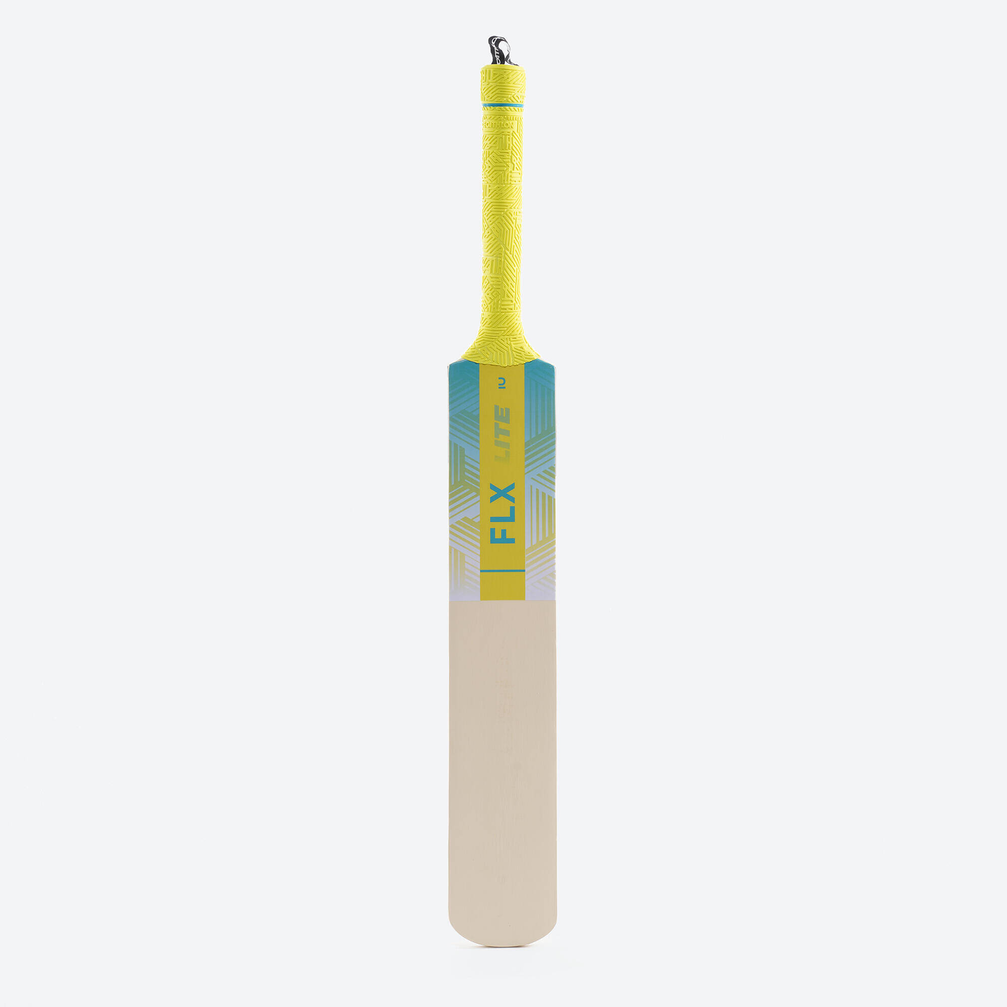Kids Cricket Bat Size 4 for Tennis Ball T500 Light - Lime & Turquoise -  2