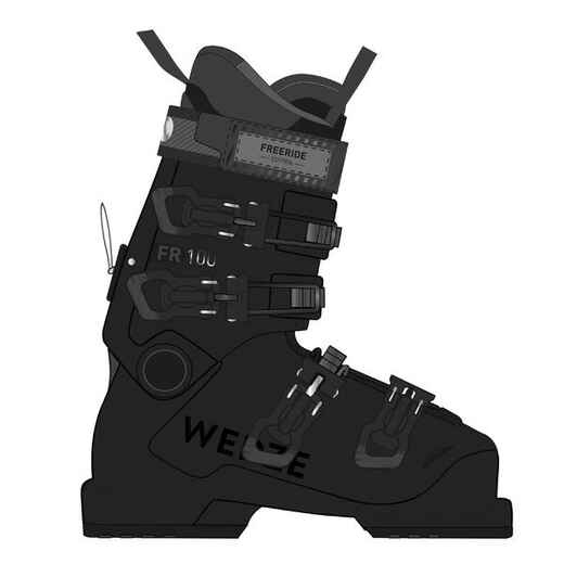 
      ADULT ALPINE FREERIDE FREE TOUR SKI BOOTS WEDZE FR500 LOWTECH FLEX 100
  