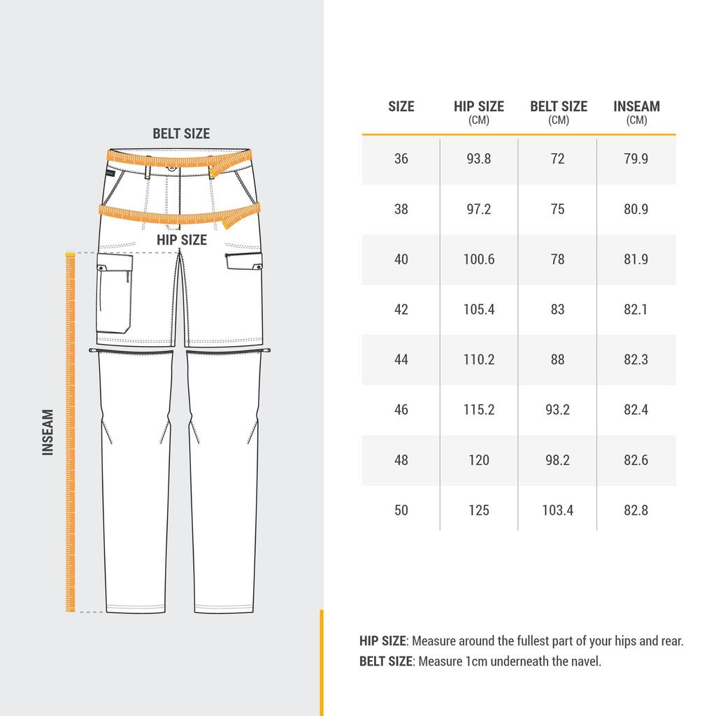 PANTALONE ZA TREKING TRAVEL 100 S RAJSFERŠLUSOM ŽENSKE - DENIM PLAVE