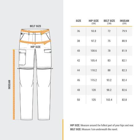Женские модульные брюки для треккинга TRAVEL 100 