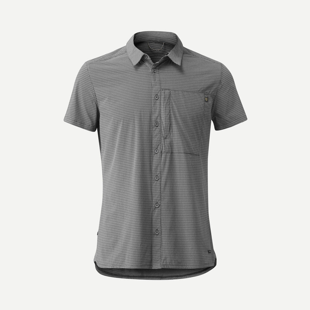 Vīriešu pārgājienu krekls “Travel 500 Stretch”, pelēks