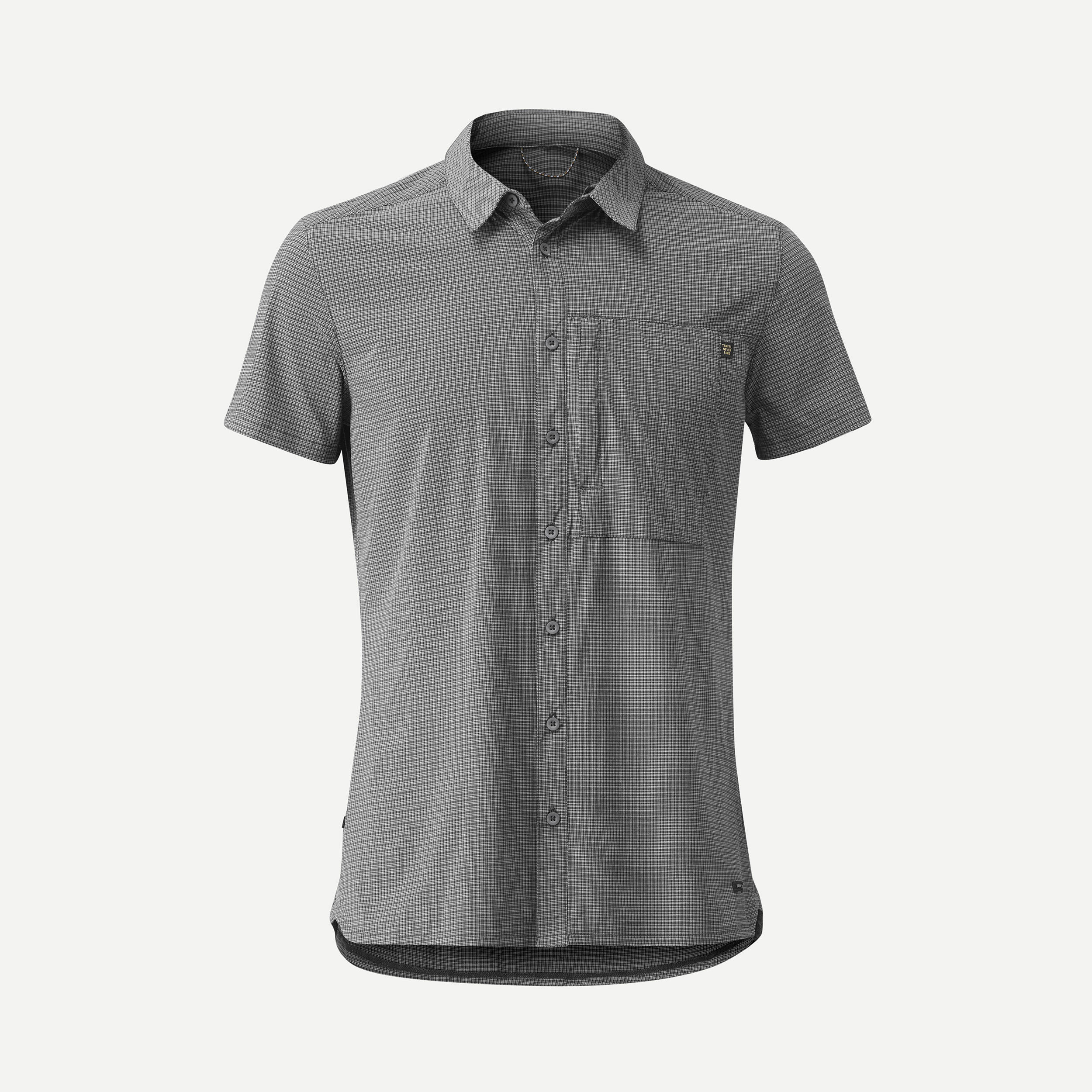 Camisa de monta a y trekking manga corta Hombre Forclaz Travel 500