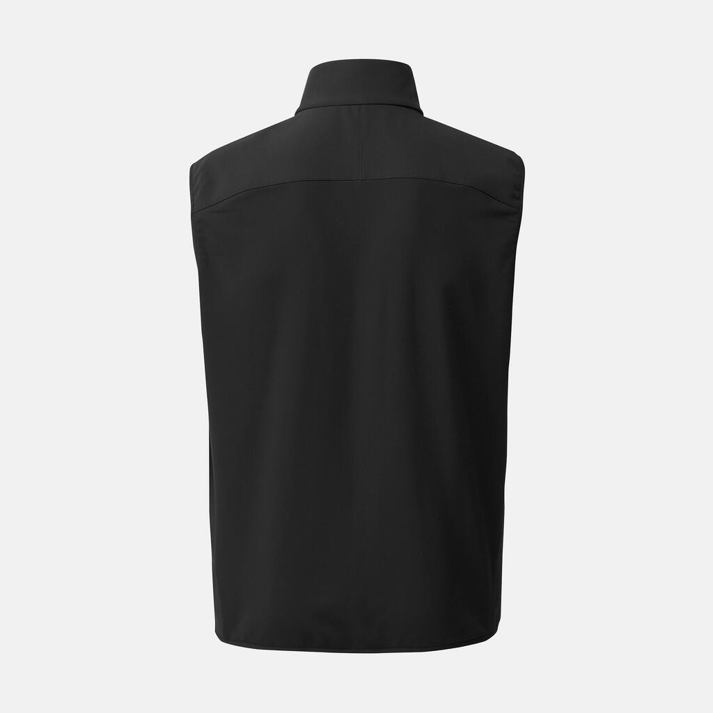 Vīriešu vēju necaurlaidīga, softshell pārgājienu veste “MT100”, melna