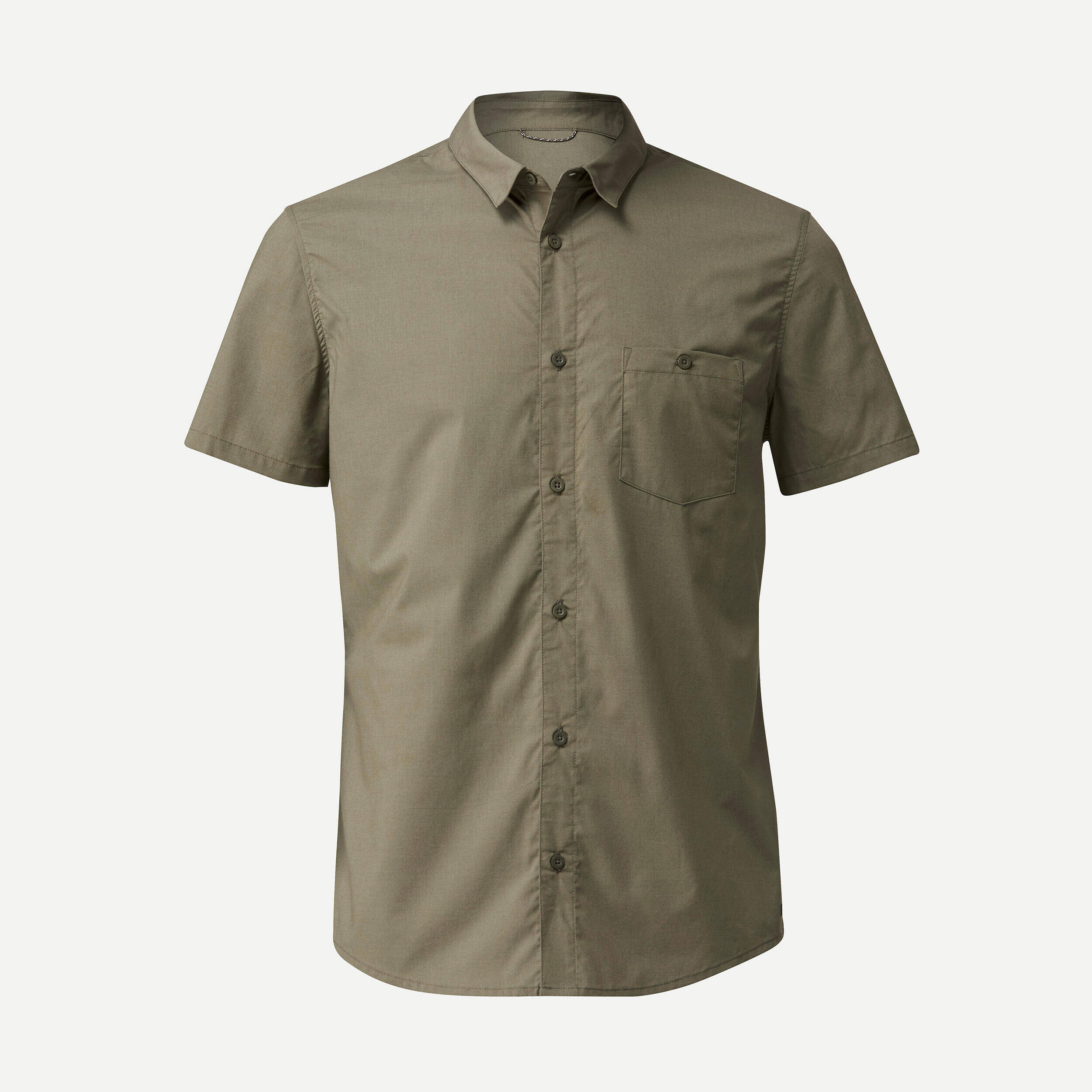 Men Half Sleeve Shirt Army Green - Travel 100 -  5