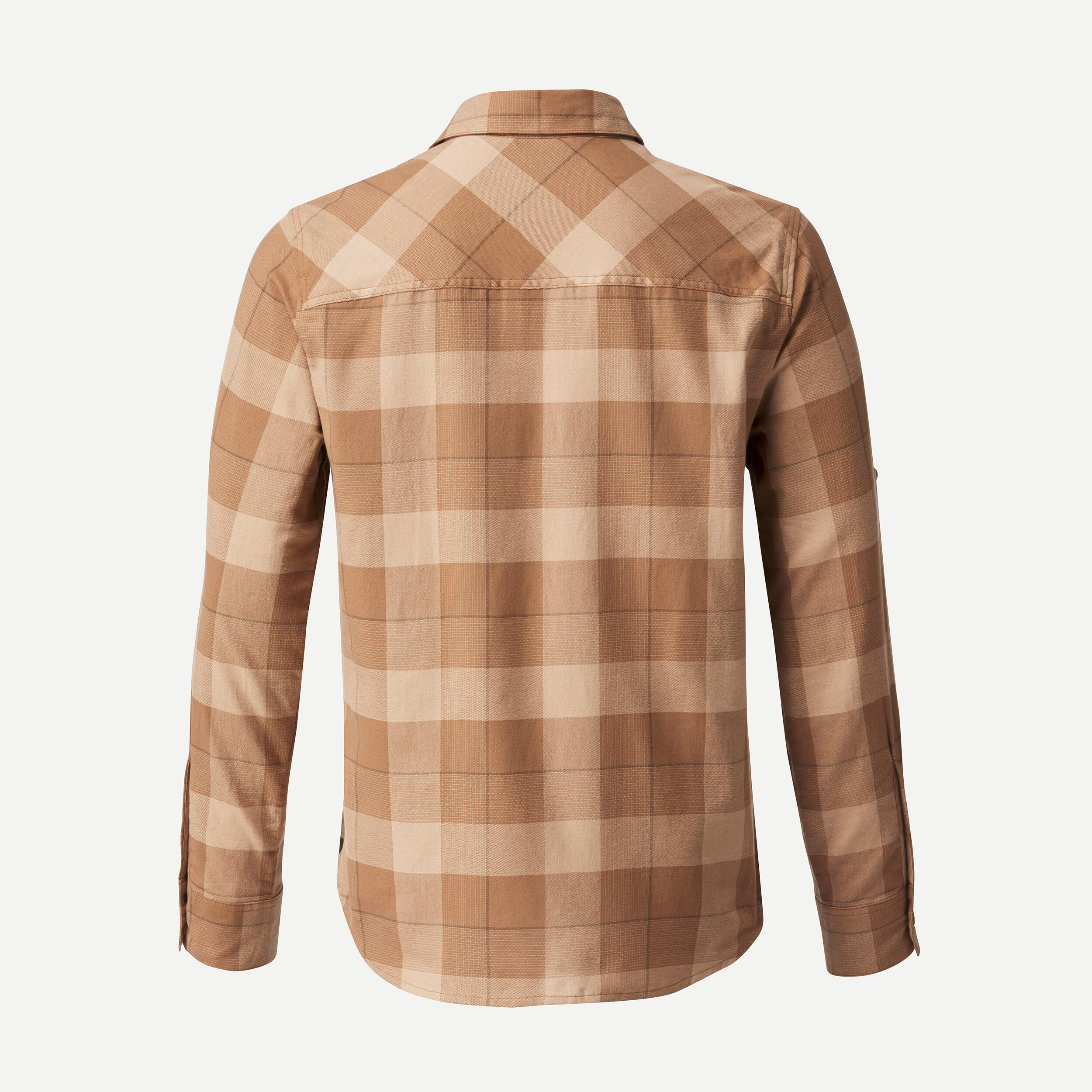 Men Checked Full Sleeve Light Flannel Shirt Brown - Travel 500