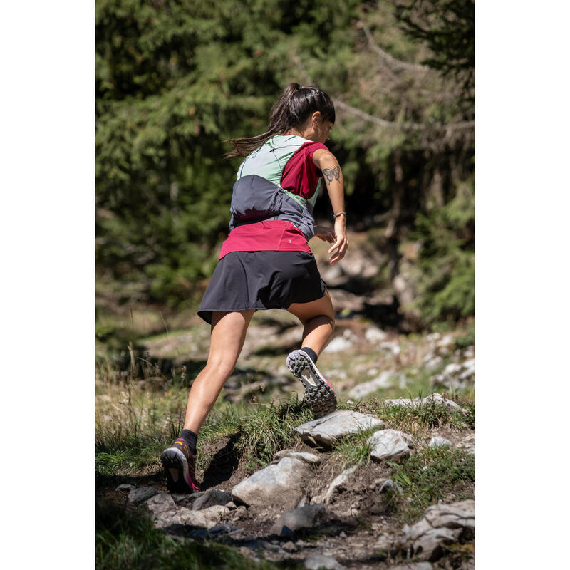 Falda-Pantalón Trail Running Mujer Negro