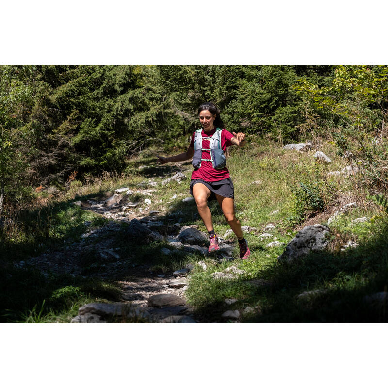 JUPE SHORT DE TRAIL RUNNING FEMME NOIR