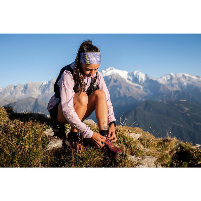 Giacca antivento running e trail donna RUN 900 WIND lilla