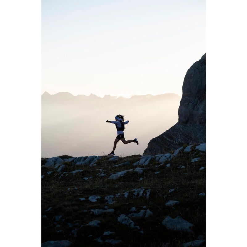Şort Baggy Alergare Trail Running Albastru Damă 