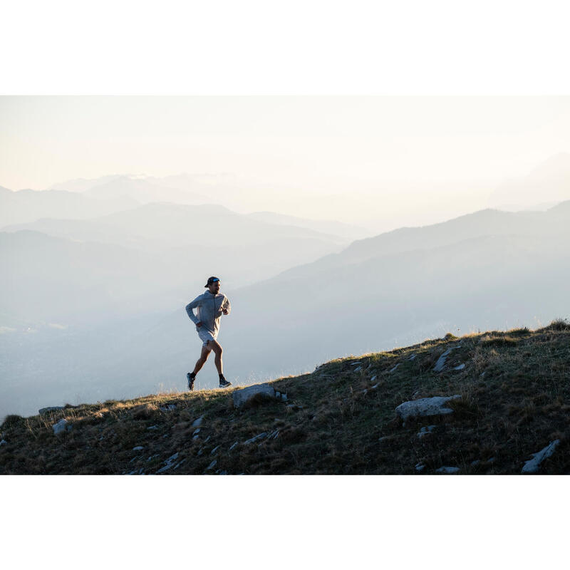 Laufshorts Trailrunning Herren Baggy - grau