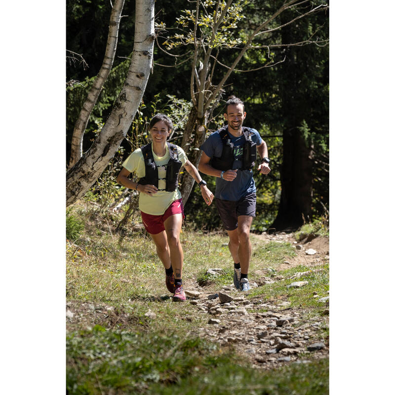 Şort Baggy Alergare Trail Running Roz Damă 
