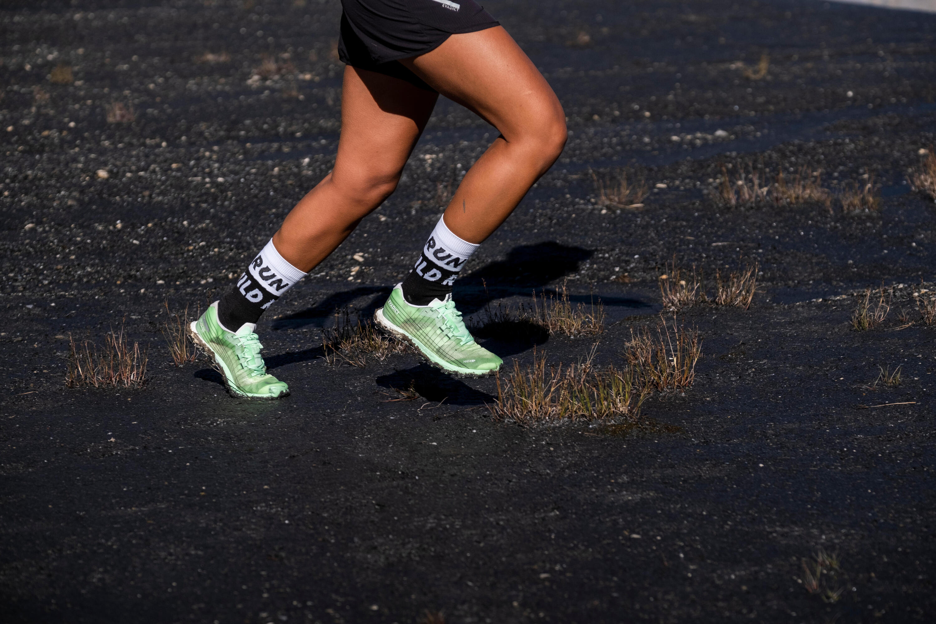 Chaussures trail running compétition femme - kiprun race light vert clair 14/19
