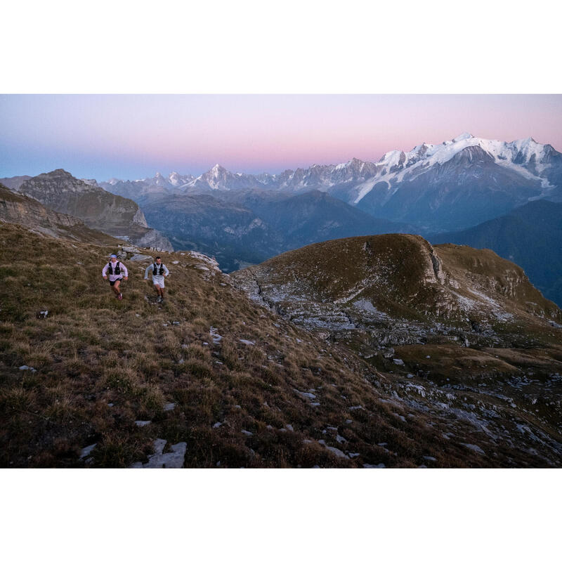 Pantalón corto trail running holgado Mujer azul